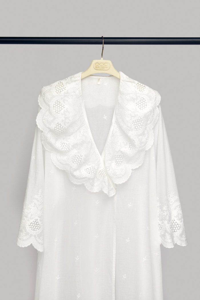 Loose-fitting, comfortable style of the Ingrid bridal robe