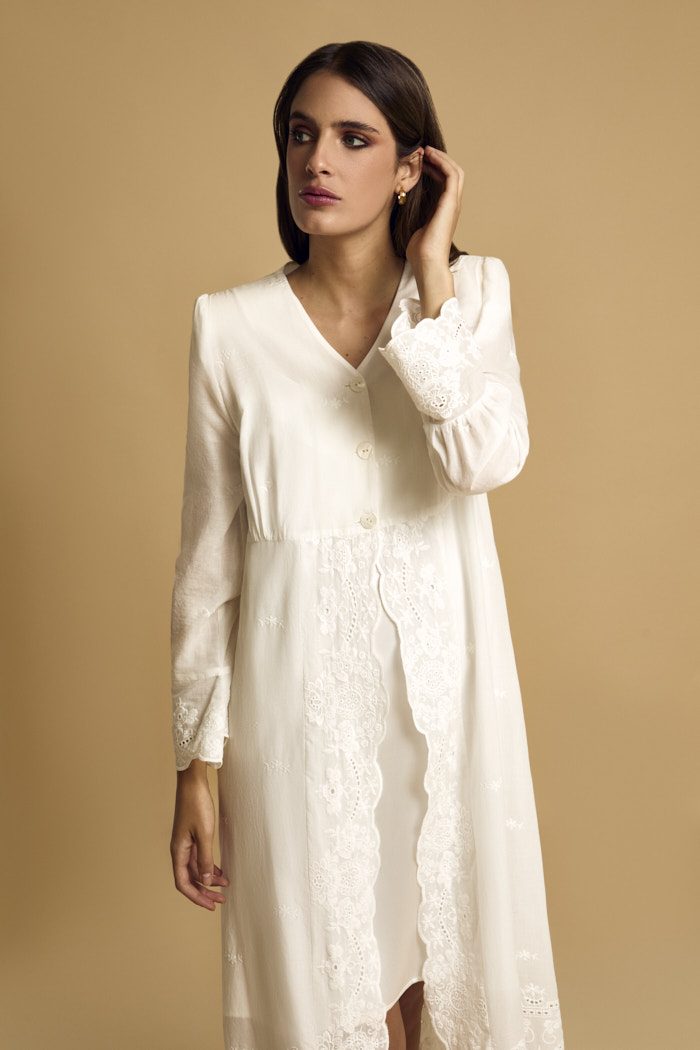 Laura cotton bridal robe as a future heirloom