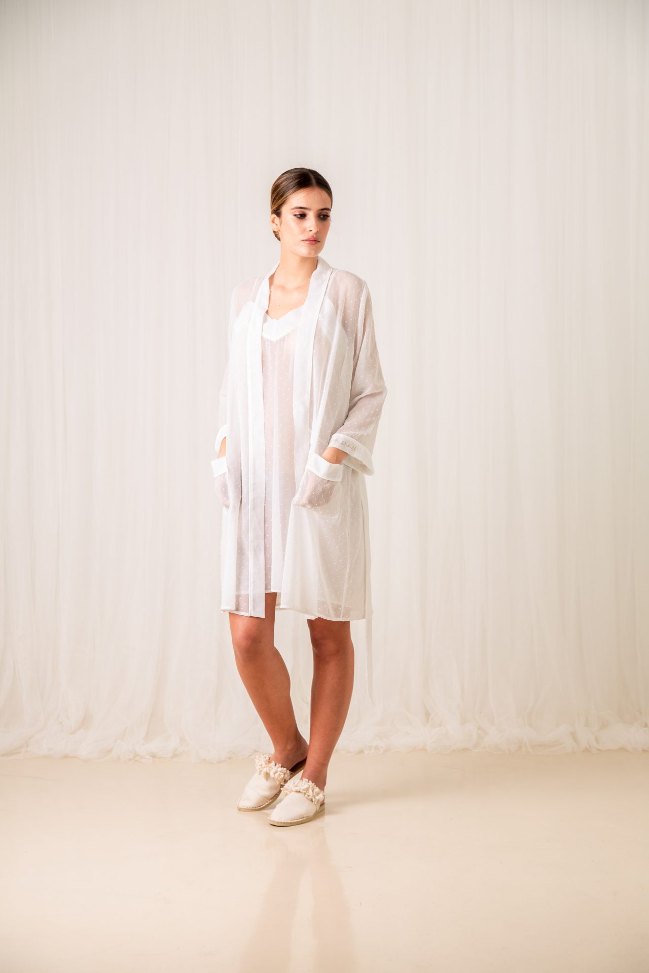 Plumeti bridal robe set